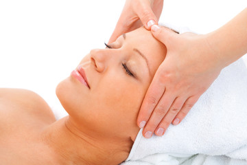 Fototapeta na wymiar Young woman having massage