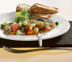 Cucumber and shrimp salad