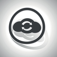 Cloud refresh sign sticker, curved