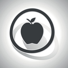 Curved apple sign icon