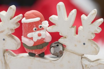 Jelly Father Christmas on reindeer