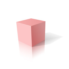 pink cube 3D