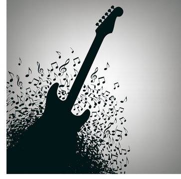 Guitar Music Concert Poster Layout Template  for print or web