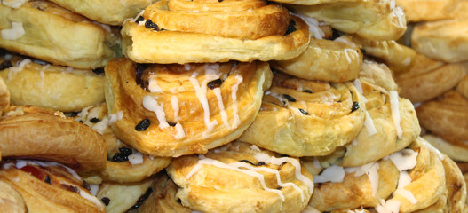 A Display of Freshly Baked Danish Pastries.