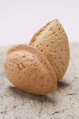 Two whole almonds