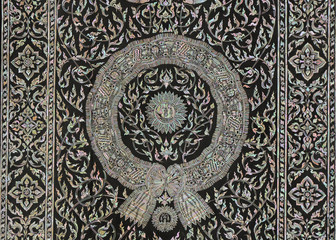 the door in the temple is pattern with delicate craftsmanship