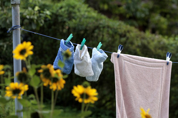 wäsche auf der leine