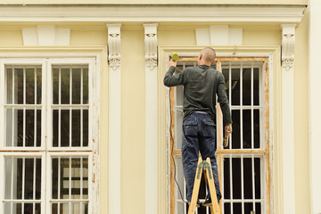 Man restores the window