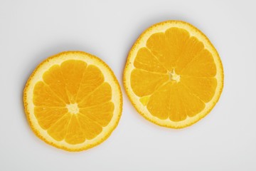 Fototapeta na wymiar Two orange slices