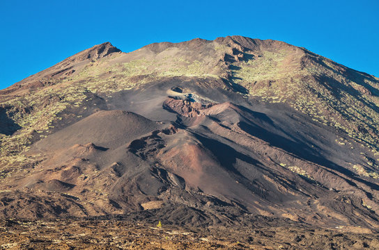 Pico Viejo crater, volcanic landscape in El teide National Park, Canary Island, Spain.