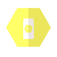 milk illustration over color background