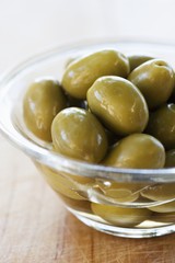 A bowl of pickled olives