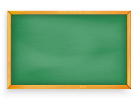 Vector Realistic Green School Chalkboard (Blackboard) Illustration Isolated On White For Your Text
