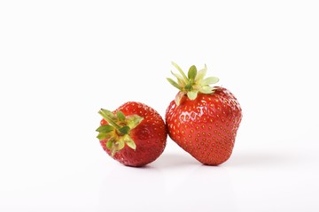 Two strawberries