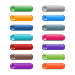 set of colored buttons for Web sites, mobile applications. Green