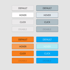 four sets of keys, white, gray, orange and blue at position defa