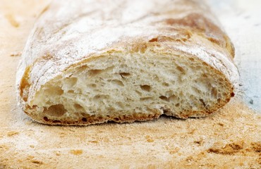 Farmhouse bread on a chopping board