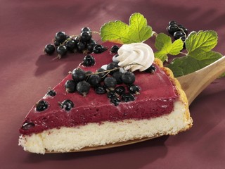A piece of cassis cake