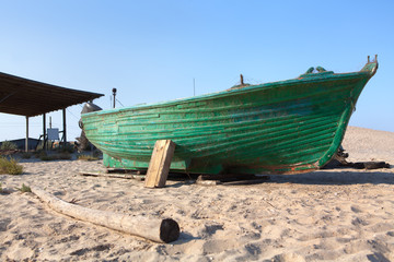 boat on the sand