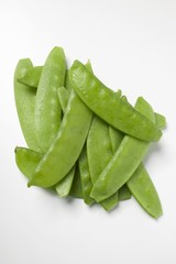 Several sugar snap peas