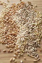 Assorted cereal grains