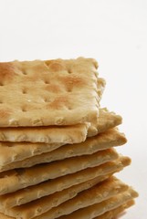 Crackers, stacked (close-up)