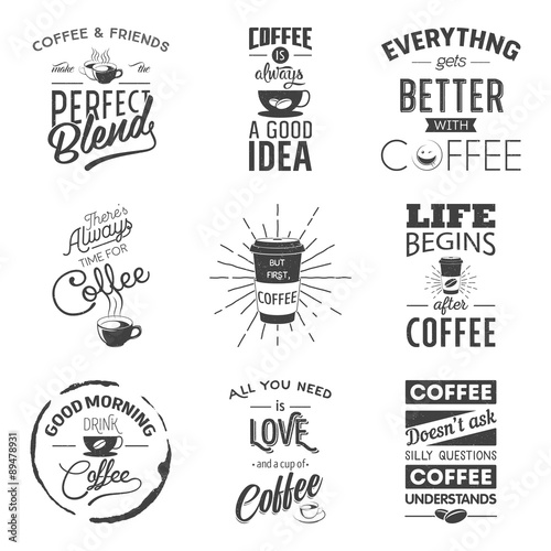 Set Of Vintage Wine Typographic Quotes Grunge Effect Can Be