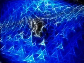 Magical glowing fractal triangles