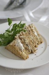 Fish paste sandwiches in wholemeal toast