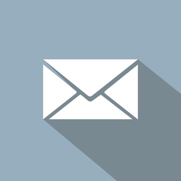 Icono mail azul sombra