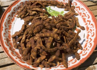 Tamarinds on plate