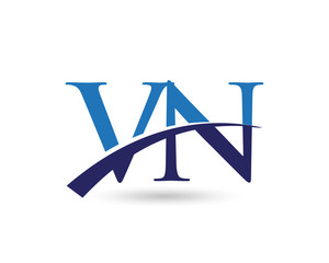 VN Letter Logo Swoosh