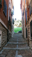 Calles del casco histórico de Burgos, España.