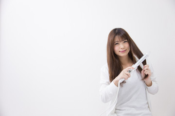 Fototapeta premium ヘアアイロン(部屋着)