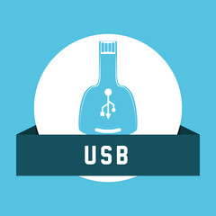 Naklejka premium USB digital design 