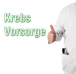 Vorsorge, Arzt hält Daumen hoch