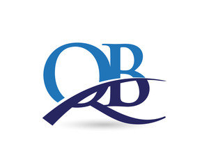 QB Logo Letter Swoosh