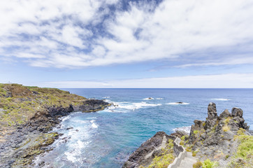 Naklejka premium Die Küstenlandschaft vor Garachico
