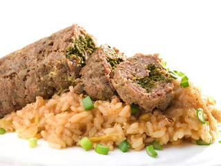 Roulade with risotto