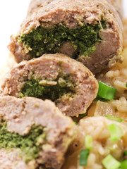 Roulade with risotto