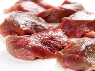 Raw veal meat