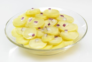 Potato salad with onions