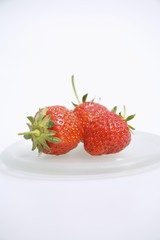 Three strawberries