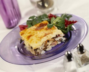 Mushroom lasagne