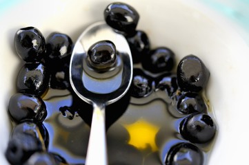 Black olives in oil