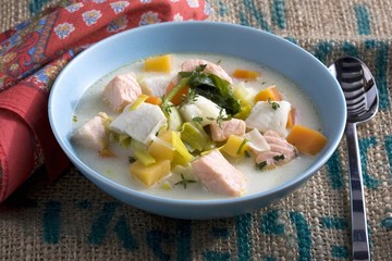 Fish and vegetable soup