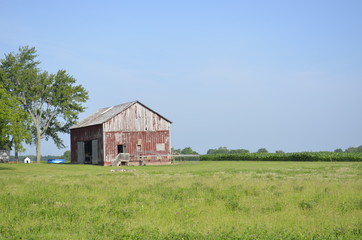 Obraz premium Weathered outbuilding on a rural farm