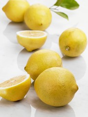 Lemons, two whole and one half