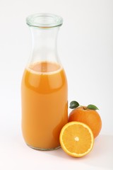 Fototapeta na wymiar A carafe of orange juice