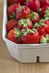 A punnet of strawberries (detail)
